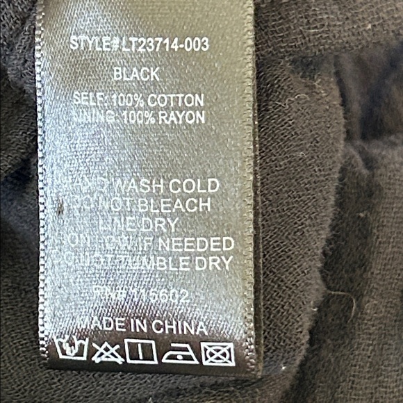 LUSH BLACK PEPLUM TIE FRONT NEW WITH TAGS SMOCKED STRETCH WAIST TOP SZ XL - Picture 7 of 9